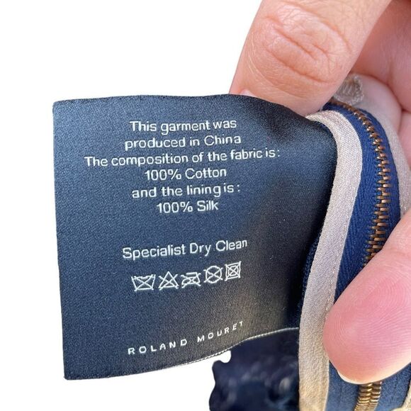 Roland Mouret silk lined navy blue dress - Picture 7 of 15